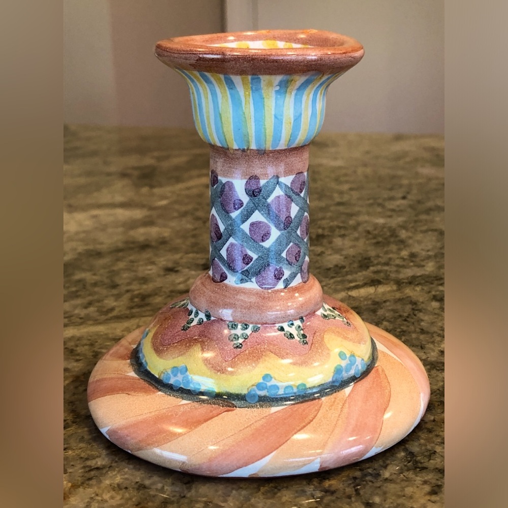 Mackenzie-Childs- Keukenhof -4.5” candlestick 1992
